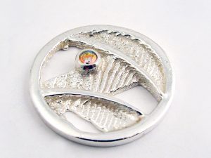 sr1743-fantasie-roermuntje-steen-zilver-munt-handgemaakt-sieraden-herinnering-edelsmid-www.tonvandenhout.nl-goudsmid-origineel-bijzonder-uniek-roermond-hanger-cadeau-kado