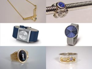 sh8102-bluemonday-blauwemaandag-ring-horloge-abart-goud-blauw-bedels-bicolor-zilver-aquamarijn-steen-labradoriet-tanzaniet-edelsmid-www.tonvandenhout.nl-sieraden-beads